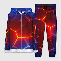 Женский костюм Светящиеся лавой неоновые плиты в разломе