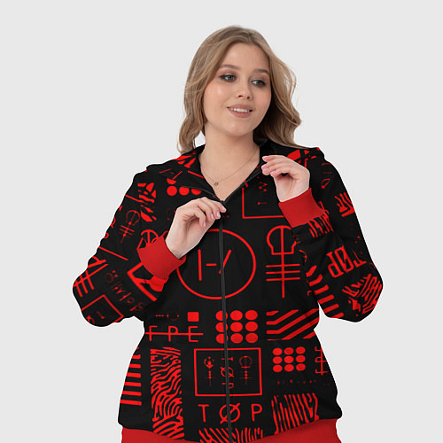 Женский костюм Twenty one pilots pattern rock / 3D-Красный – фото 3