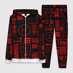 Женский 3D-костюм Twenty one pilots pattern rock, цвет: 3D-белый