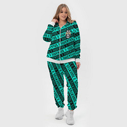 Женский 3D-костюм Juventus pattern logo steel, цвет: 3D-белый — фото 2