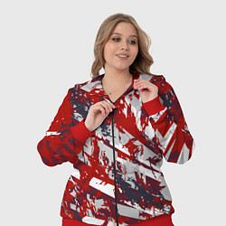 Женский 3D-костюм Яркий абстрактный узор для спорта, цвет: 3D-красный — фото 2