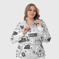 Женский 3D-костюм Мрак и обречённость - приведения: паттерн, цвет: 3D-белый — фото 2