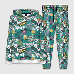 Женский костюм Ха-ха ничего себе - паттерн с рожицами