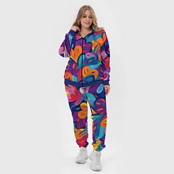 Женский 3D-костюм Радужные сердца, цвет: 3D-синий — фото 2