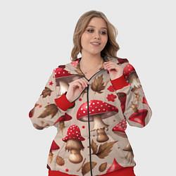 Женский 3D-костюм Грибные шляпки мухоморов, цвет: 3D-красный — фото 2