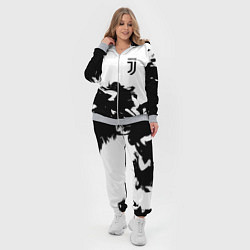Женский 3D-костюм Juventus smoke black fire, цвет: 3D-меланж — фото 2