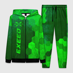 Женский 3D-костюм Exeed - green gradient по-вертикали, цвет: 3D-черный
