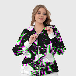 Женский 3D-костюм Краски глитч неон, цвет: 3D-белый — фото 2