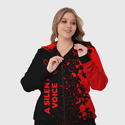 Женский 3D-костюм A Silent Voice - red gradient по-вертикали, цвет: 3D-черный — фото 2