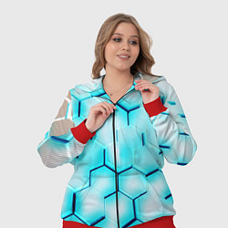 Женский 3D-костюм Неоновая броня соты, цвет: 3D-красный — фото 2