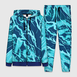 Женский костюм Морской сине-голубой абстракция