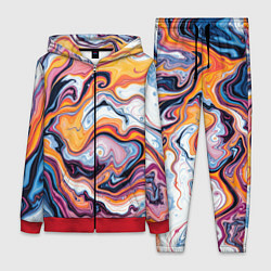 Женский костюм Жидкие разноцветные краски