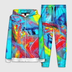 Женский костюм Абстрактные краски неон