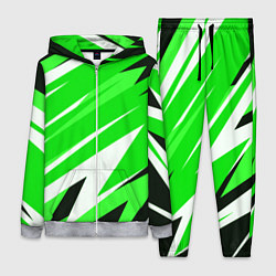 Женский костюм Geometry stripes green