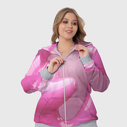 Женский 3D-костюм Розовые краски абстракция, цвет: 3D-меланж — фото 2