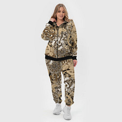 Женский 3D-костюм Колесо сансары Будда и Ганеша, цвет: 3D-черный — фото 2