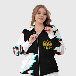 Женский 3D-костюм Герб глитч краски, цвет: 3D-белый — фото 2
