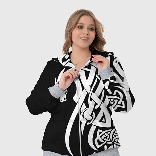 Женский костюм Языческий кельтский орнамент тату / 3D-Меланж – фото 3