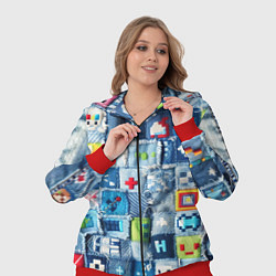 Женский 3D-костюм Minecraft значки на пэчворк, цвет: 3D-красный — фото 2