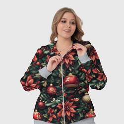 Женский 3D-костюм Паттерн с новогодними украшениями, цвет: 3D-меланж — фото 2