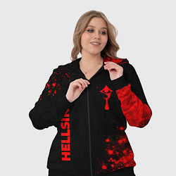 Женский 3D-костюм Hellsing - red gradient вертикально, цвет: 3D-черный — фото 2