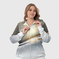 Женский 3D-костюм Volvo жёлтый метал, цвет: 3D-белый — фото 2