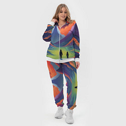 Женский 3D-костюм Фантастический красочный пейзаж, цвет: 3D-белый — фото 2