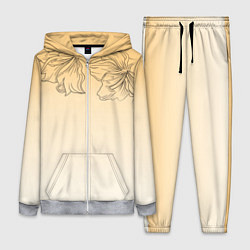 Женский костюм Градиент желтый с цветами