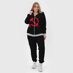 Женский 3D-костюм СССР логотип серп и молот, цвет: 3D-меланж — фото 2