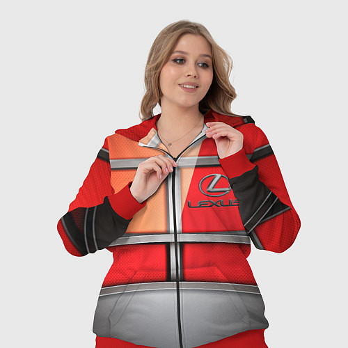 Женский костюм Lexus carbon car / 3D-Красный – фото 3