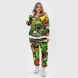 Женский 3D-костюм Mario краски текстура, цвет: 3D-белый — фото 2