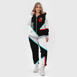 Женский 3D-костюм Among us geometry steel glitch, цвет: 3D-меланж — фото 2