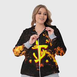 Женский 3D-костюм Doom fire, цвет: 3D-меланж — фото 2