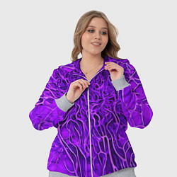 Женский 3D-костюм Фиолетовый симбионт абстракция, цвет: 3D-меланж — фото 2