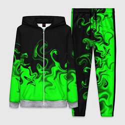 Женский костюм Абстрактный зеленый огонь