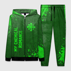 Женский 3D-костюм My Chemical Romance - green gradient вертикально, цвет: 3D-черный