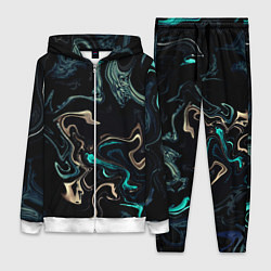 Женский 3D-костюм Безумие волн, цвет: 3D-белый