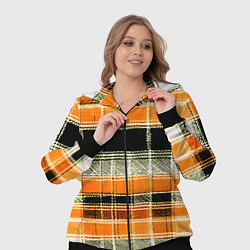 Женский 3D-костюм Белые полосы на чёрно-жёлтом фоне, цвет: 3D-черный — фото 2