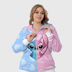 Женский 3D-костюм Стич и Ангел, цвет: 3D-белый — фото 2