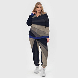 Женский 3D-костюм Фрактальные линии, цвет: 3D-синий — фото 2