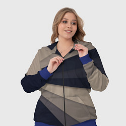 Женский 3D-костюм Фрактальные линии, цвет: 3D-синий — фото 2