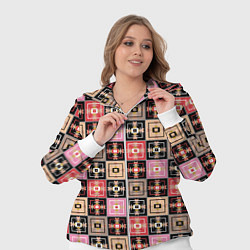 Женский 3D-костюм Разноцветная плитка с геометрическим рисунком, цвет: 3D-белый — фото 2