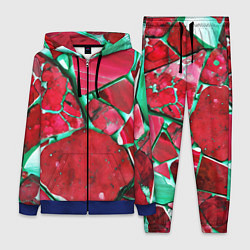 Женский костюм Зеленый минерал в красном камне