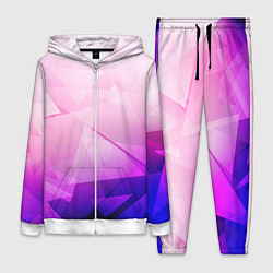 Женский 3D-костюм Неоновая геометрия осколки, цвет: 3D-белый