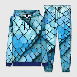 Женский костюм Синие рельефные плитки