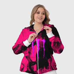 Женский 3D-костюм Monster energy fire pink, цвет: 3D-белый — фото 2