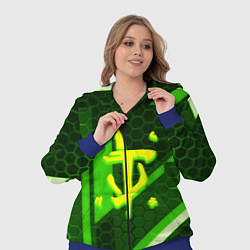 Женский 3D-костюм Doom geometry green, цвет: 3D-синий — фото 2