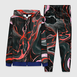 Женский костюм Красно-чёрный мрамор