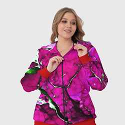 Женский 3D-костюм Розовый треснувший камень, цвет: 3D-красный — фото 2