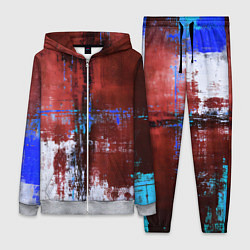 Женский 3D-костюм Ржавчина красно-белая, цвет: 3D-меланж